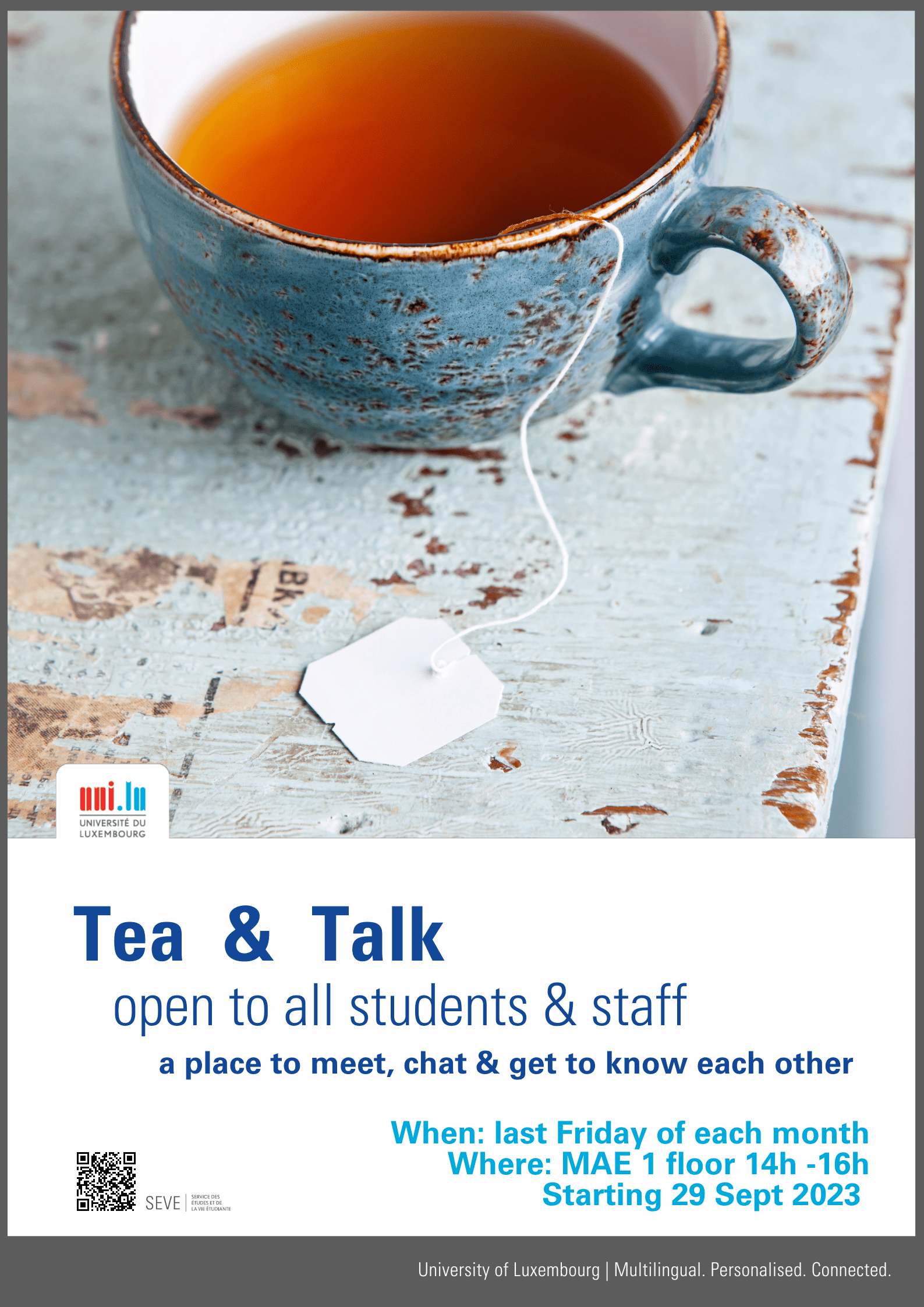 Tea Talk Program Visual Tea & Talk – Student Events Calendar
