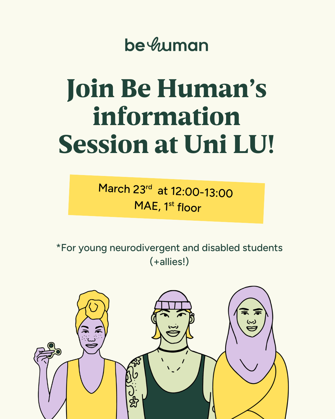 Join Be Human's information Session at Uni LU!