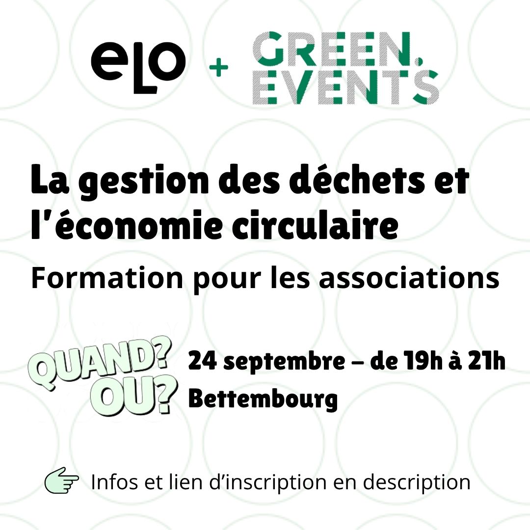 Atelier : La gestion des déchets & l’économie circulaire sur les événements