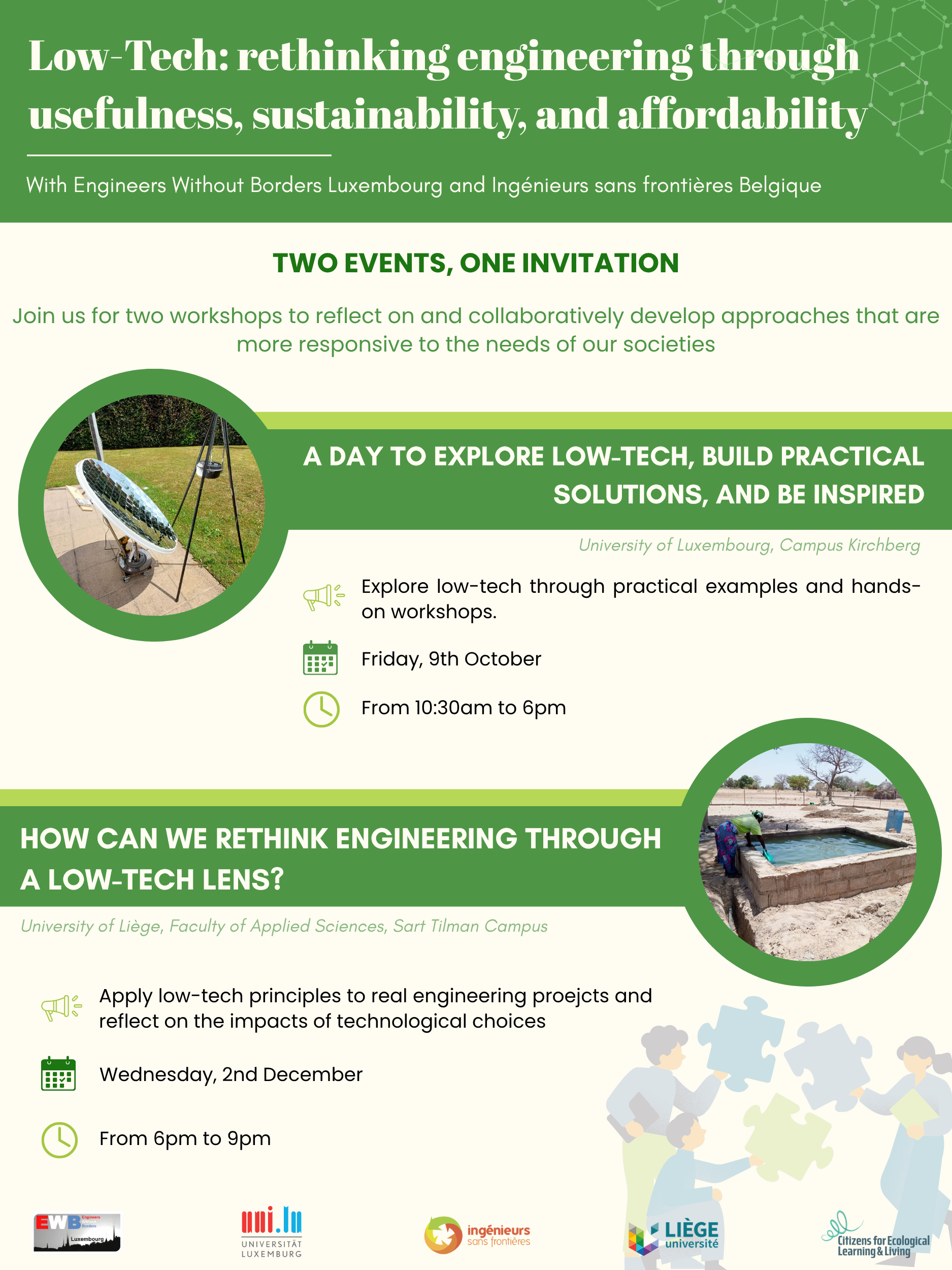Low Tech: Rethinking Engineering Through Usefulness, Sustainability and Affordability - REGISTRATION DEADLINE